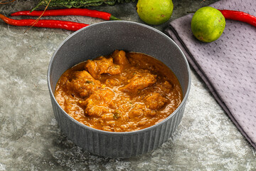 Indian cuisine - spicy chicken curry
