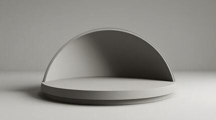 A half ellipse base is depicted, characterized by a flat-bottomed arc resembling a dome,