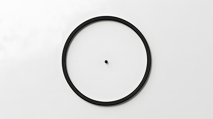 a precise circle with a stroke on plain background