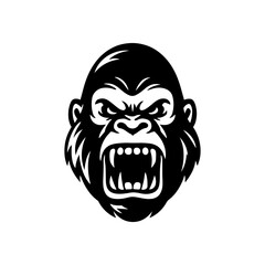Obraz premium Angry Gorilla Head Graphic Design