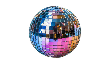 Sparkling Mirrored Mini Disco Sphere on white background