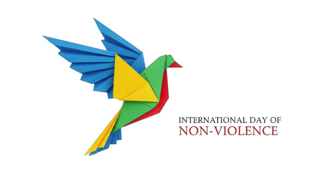 Dove for International Day of Non-Violence symbolizing peace and hope