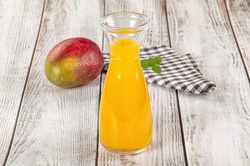 Sweet cold tropical mango juice