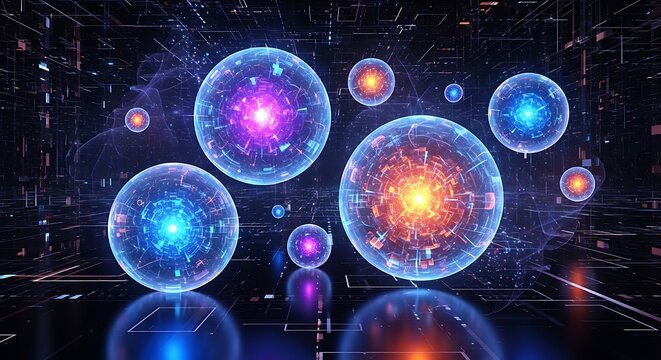 Abstract Atomic Structures. - Powered by Adobe