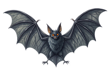Fototapeta premium Bat illustration. Halloween. Horror. Realistic. Scary. Monster. Beast. 