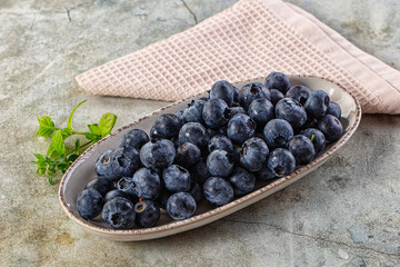 Sweet juicy ripe blueberry heap
