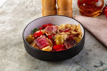 Pasta Farfalle with fresh Tuna fish