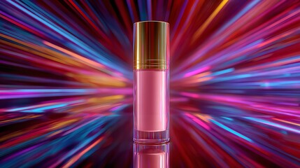 Iridescent tubes neon backdrop product mockup