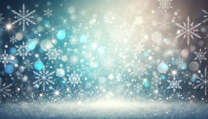 A dreamy winter background with a gradient of cool blue tones fading into white at the bottom