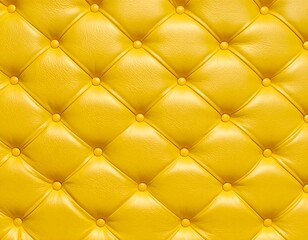 Fototapeta premium Bright yellow quilted leather texture