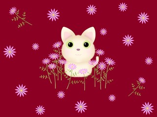 シロネコの背景　E-4