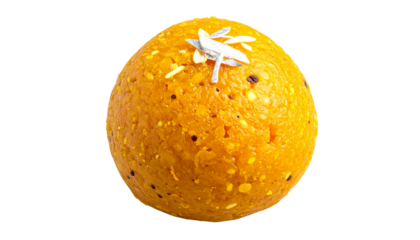 Delicious motichoor ladoo indian sweets dessert for festive celebration and traditional occasions food photography on transparent background