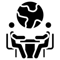 Diplomatic Meeting glyph icon