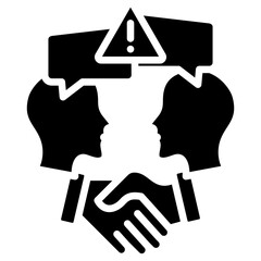 Conflict Resolution glyph icon