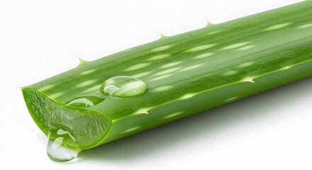 Aloe vera slice with droplet