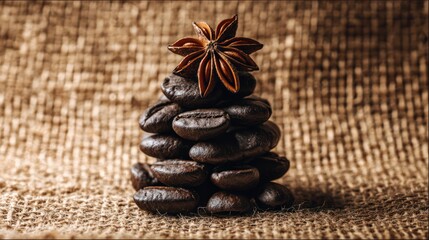 Coffee beans christmas tree