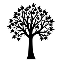 Obraz premium tree silhouette vector