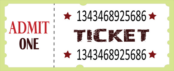 Admit One Vintage Event Ticket