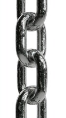 Obraz premium Shiny Metal Chain Link: Symbol of Strength and Connection