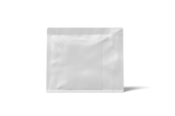 Standing of Blank White Coffee Pouch, 3d Illustration