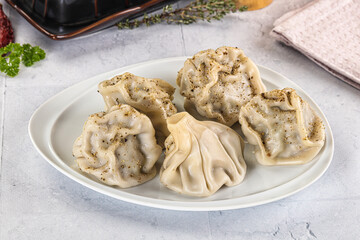 Georgian stuffed meat dumplings Khinkali
