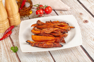 Homemade cuisine - baked sweet batat