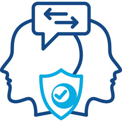 Obraz premium Defense Talks line color icon