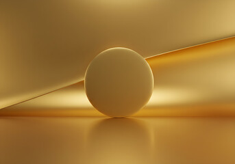 3d render of a gold bar with a gold background