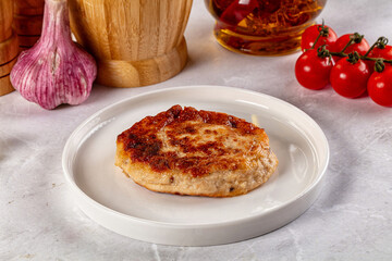 Fried salmon minced fish cutlet