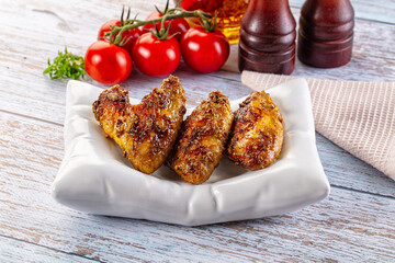 Baked chicken wings with spices