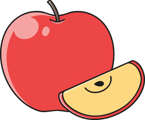illustration of a red apple