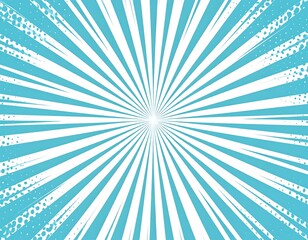 Fototapeta premium Light blue radial burst background with white lines
