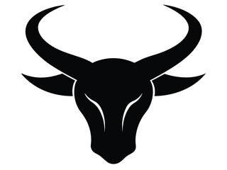 horns vector icon in bold style on black color and white background.