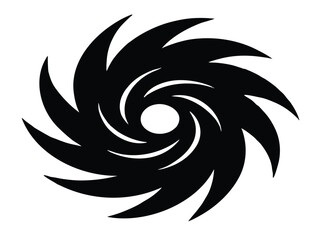 hurricane vector icon in bold style on black color and white background.