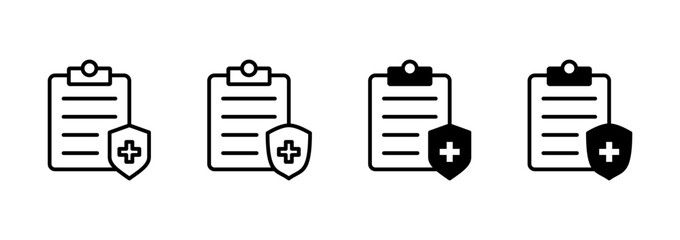 Medical insurance icon vector. health insurance sign and symbol