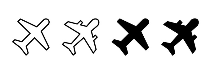 Plane icon vector. Airplane sign and symbol. Flight transport symbol. Travel sign. aeroplane