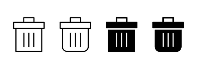 Trash icon vector. trash can icon. delete sign and symbol.