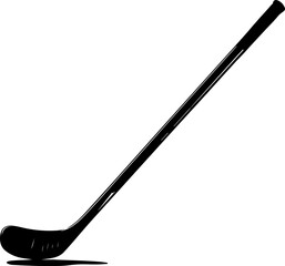 hockey stick silhouette vector illustration