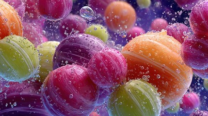 Space and Planets Universe Cosmic Abstract Background. Abstract Fruit Background for Creative Space and Summer Food Concept.