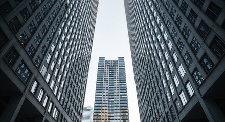 Obraz premium Urban Skyscrapers in Perspective (1)