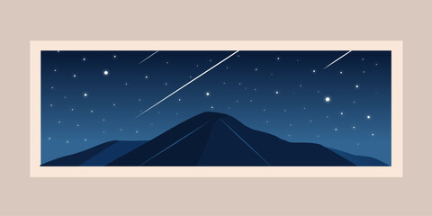 Starry Night over Dark Mountains