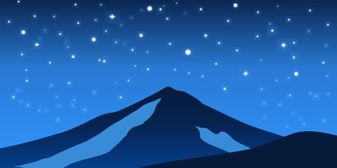 Starry Night over Dark Mountains