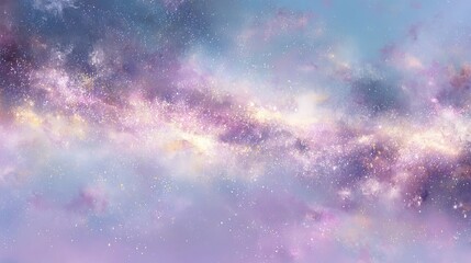 Radiant Milky Way in a Dreamy Night Sky with Shining Stars and a Touch of Dawn Light
