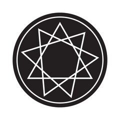 Bahai religious icon illustration.