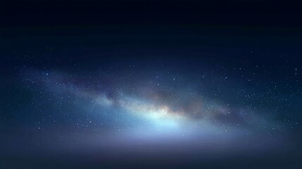 Radiant Milky Way in a Dreamy Night Sky with Shining Stars and a Touch of Dawn Light