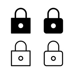 Lock icon vector illustration. Padlock sign and symbol. Encryption icon. Security symbol