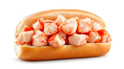 Lobster Roll Sandwich, isolated on transparent background