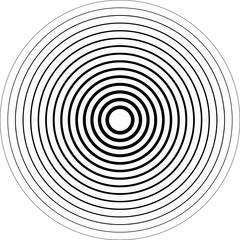 Obraz premium Circle with halftone line elements, sound wave