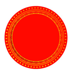 red round vintage frame festive decorative element