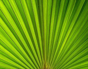 Obraz premium Close-up of a vibrant palm leaf